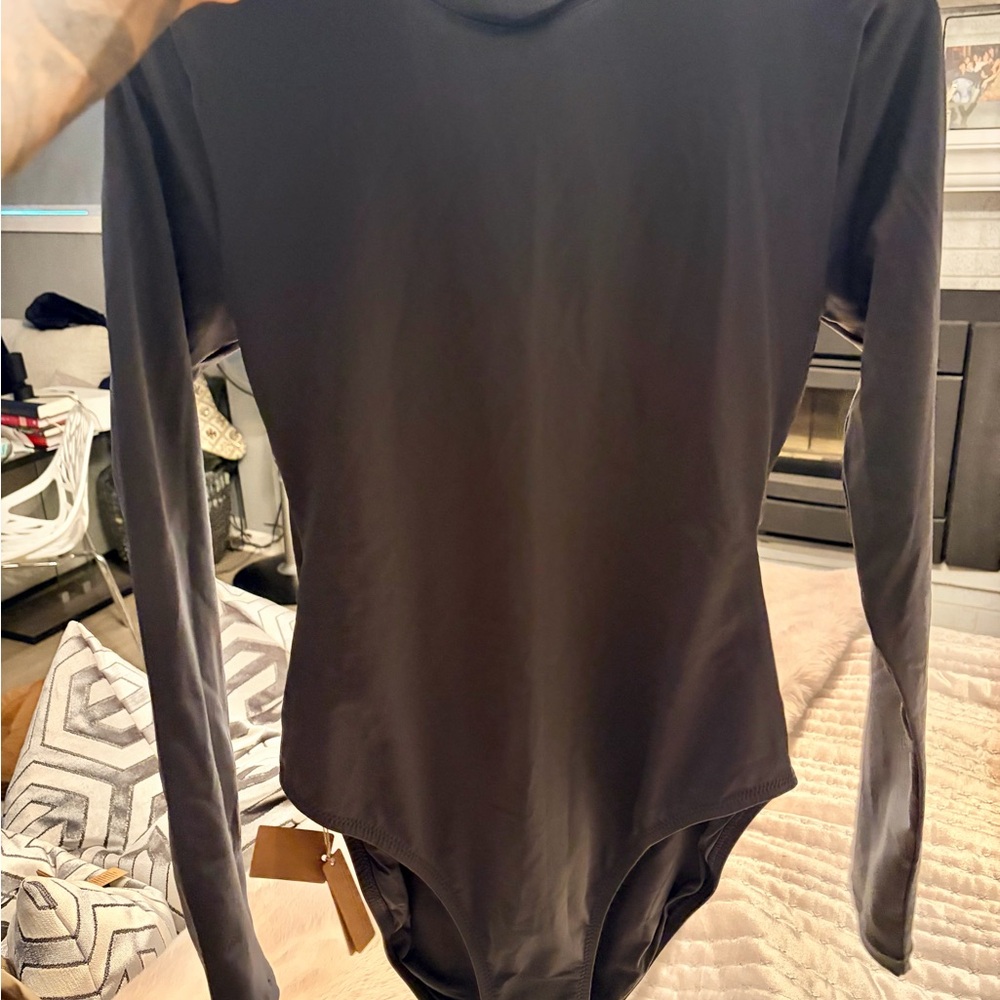 Skims NWT Swim Sculpting Long Sleeve Gunmetal - Picture 7 of 7